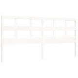 Cadre de lit sans matelas blanc bois massif