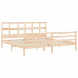 Bed frame without mattress 200x200 cm solid wood