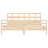 Bed frame without mattress 200x200 cm solid wood