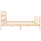 Bed frame without mattress 200x200 cm solid wood