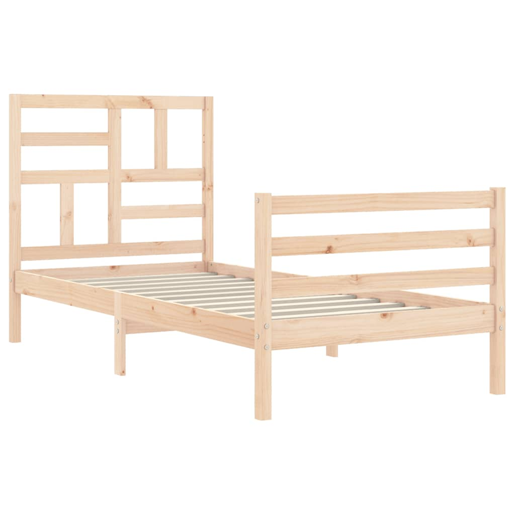 Cadre de lit sans matelas bois massif