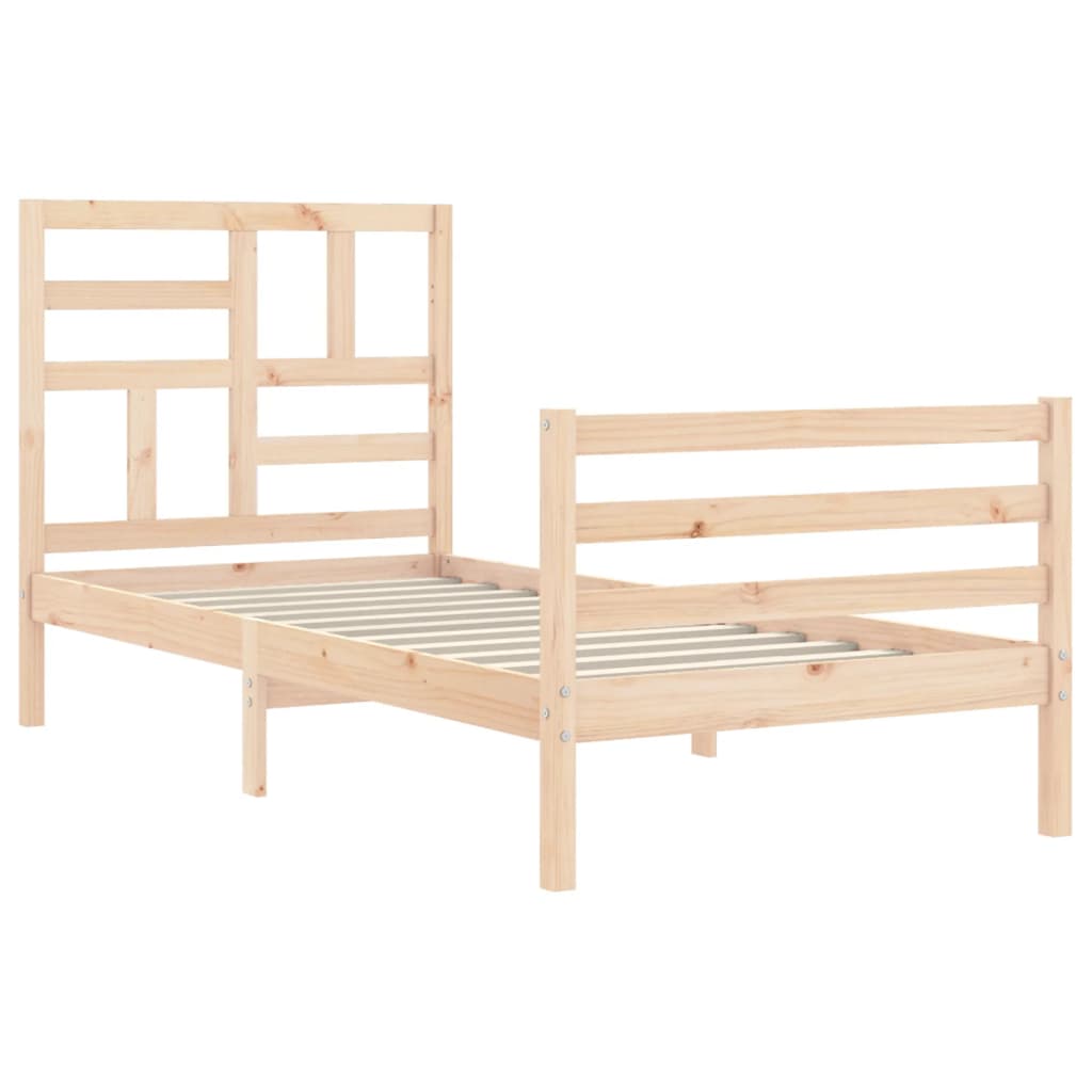 Cadre de lit sans matelas 90x200 cm bois massif