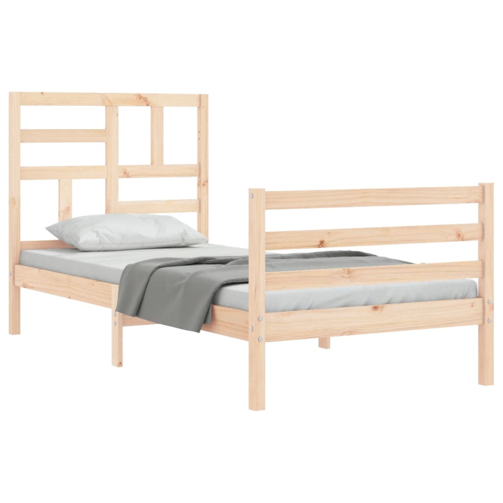 Cadre de lit sans matelas 90x200 cm bois massif