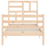 Cadre de lit sans matelas 90x200 cm bois massif