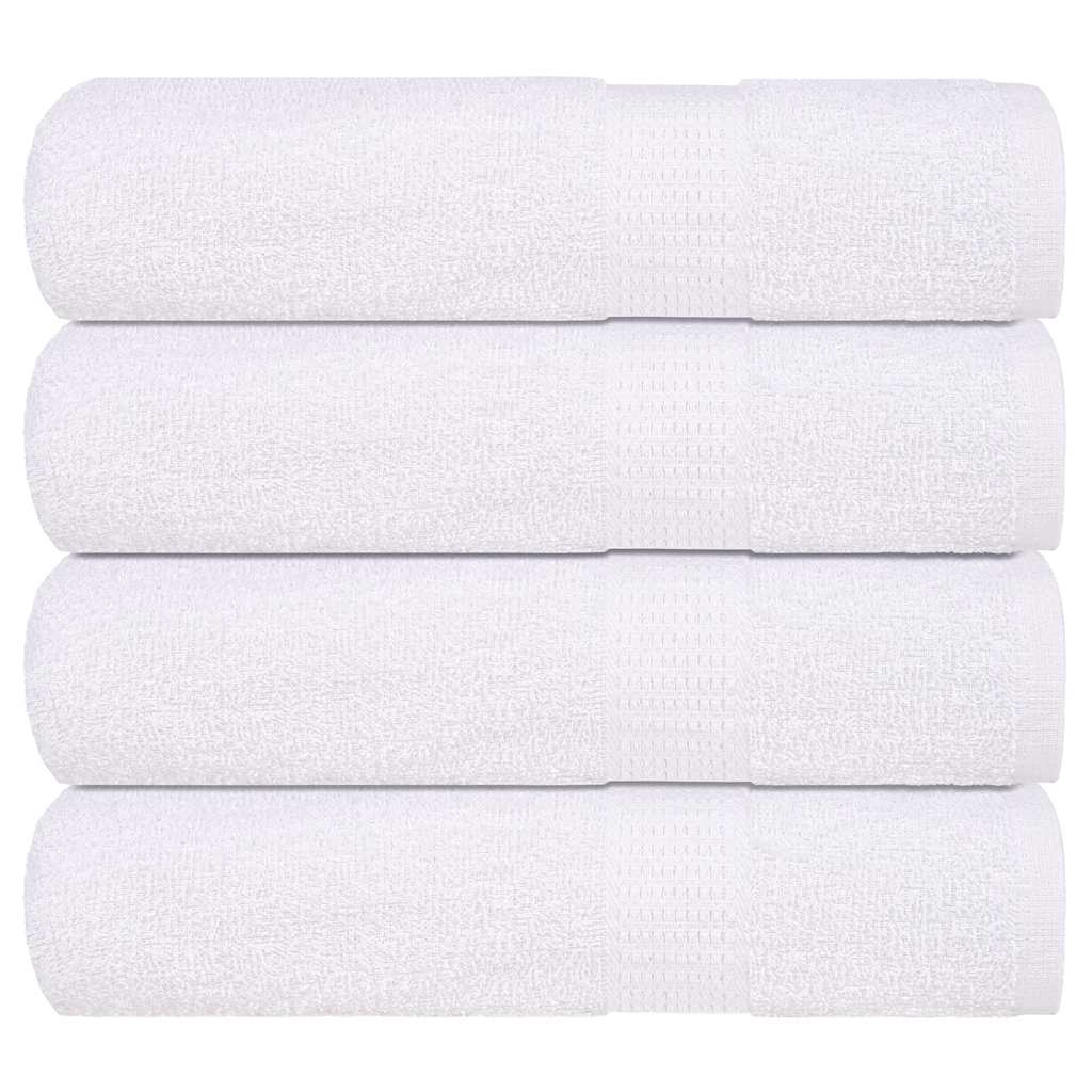 Essuie-mains 4 pcs blanc 50x100 cm 360 g/m² 100% coton