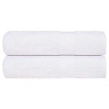 Serviettes de douche 2 pcs blanc 70x140 cm 360 g/m² 100% coton