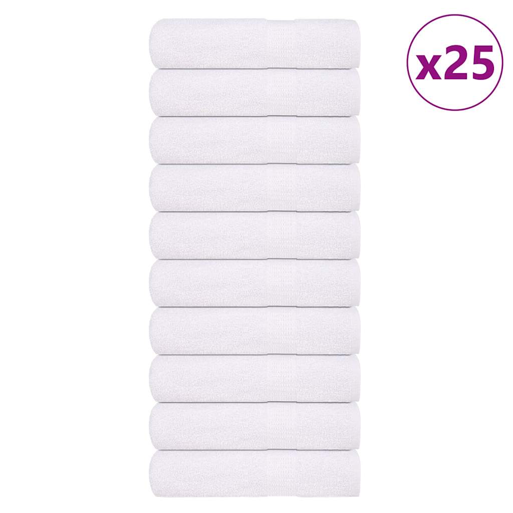 Serviettes de douche 25 pcs blanc 70x140 cm 360 g/m² 100% coton