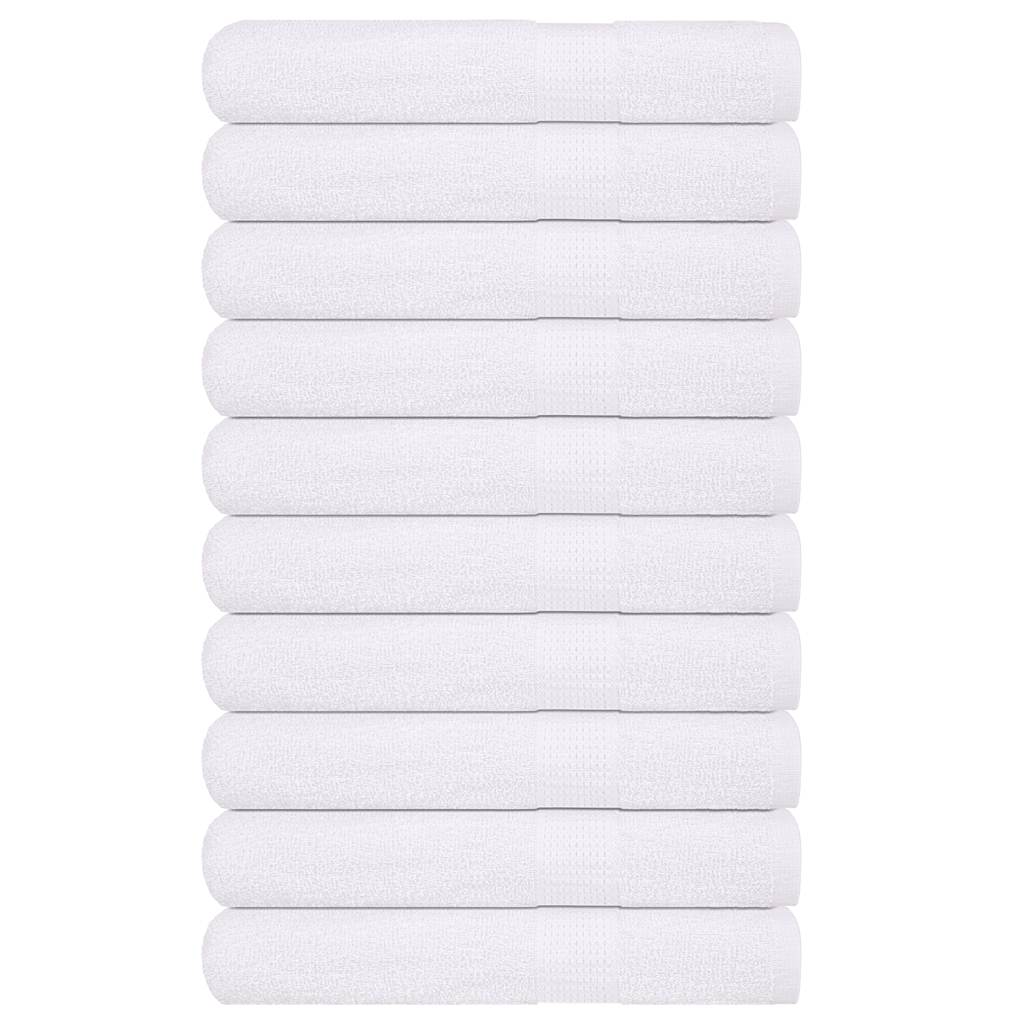 Serviettes de sauna 10 pcs blanc 80x200 cm 360 g/m² 100% coton