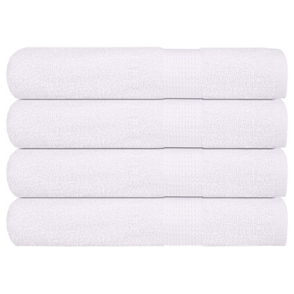 Serviettes 4 pcs blanc 100x200 cm 360 g/m² 100% coton