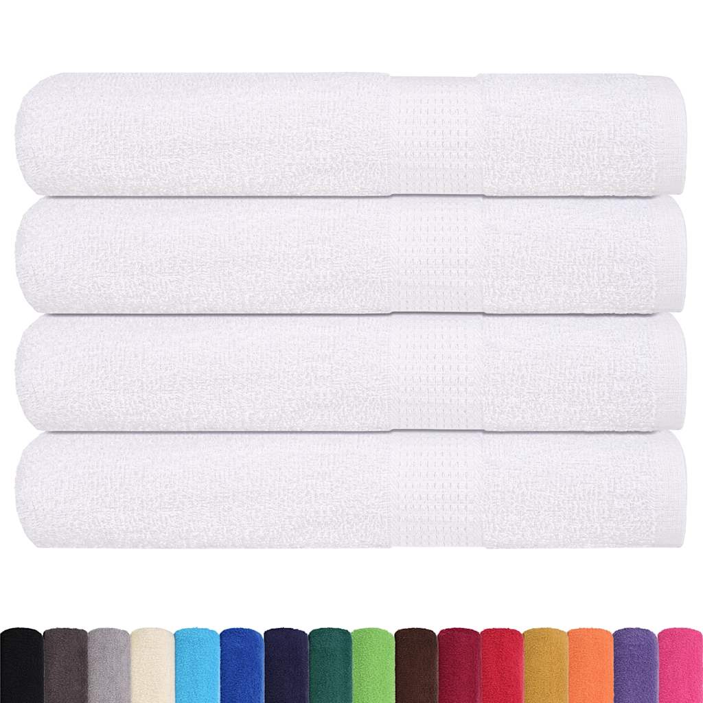 Serviettes 4 pcs blanc 100x200 cm 360 g/m² 100% coton