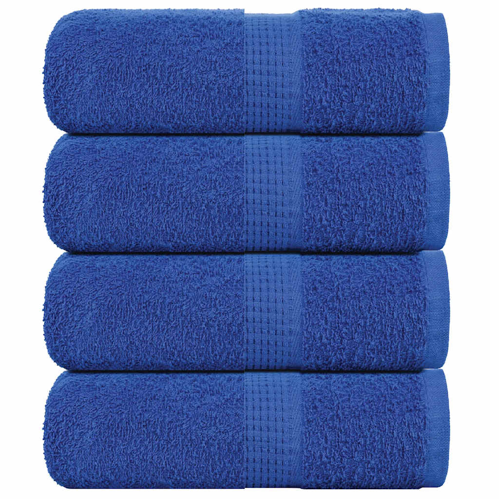 Serviettes de visage 4 pcs bleu 30x30 cm 360 g/m² 100% coton