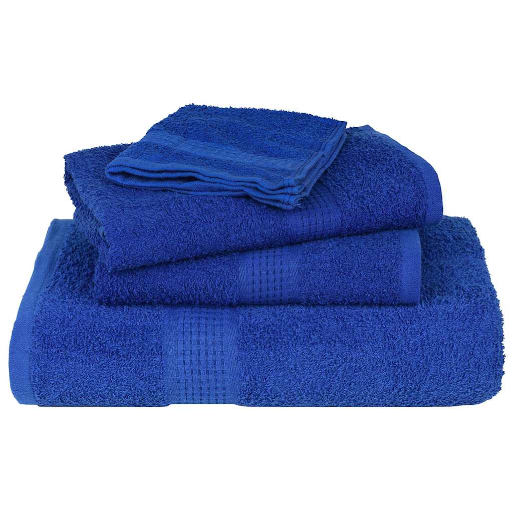 Serviettes de visage 4 pcs bleu 30x30 cm 360 g/m² 100% coton