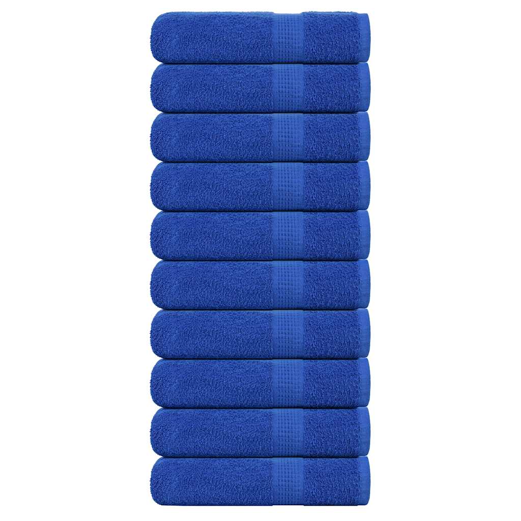 Essuie-mains 10 pcs bleu 50x100 cm 360 g/m² 100% coton