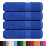 Serviettes de douche 4 pcs bleu 70x140 cm 360 g/m² 100% coton