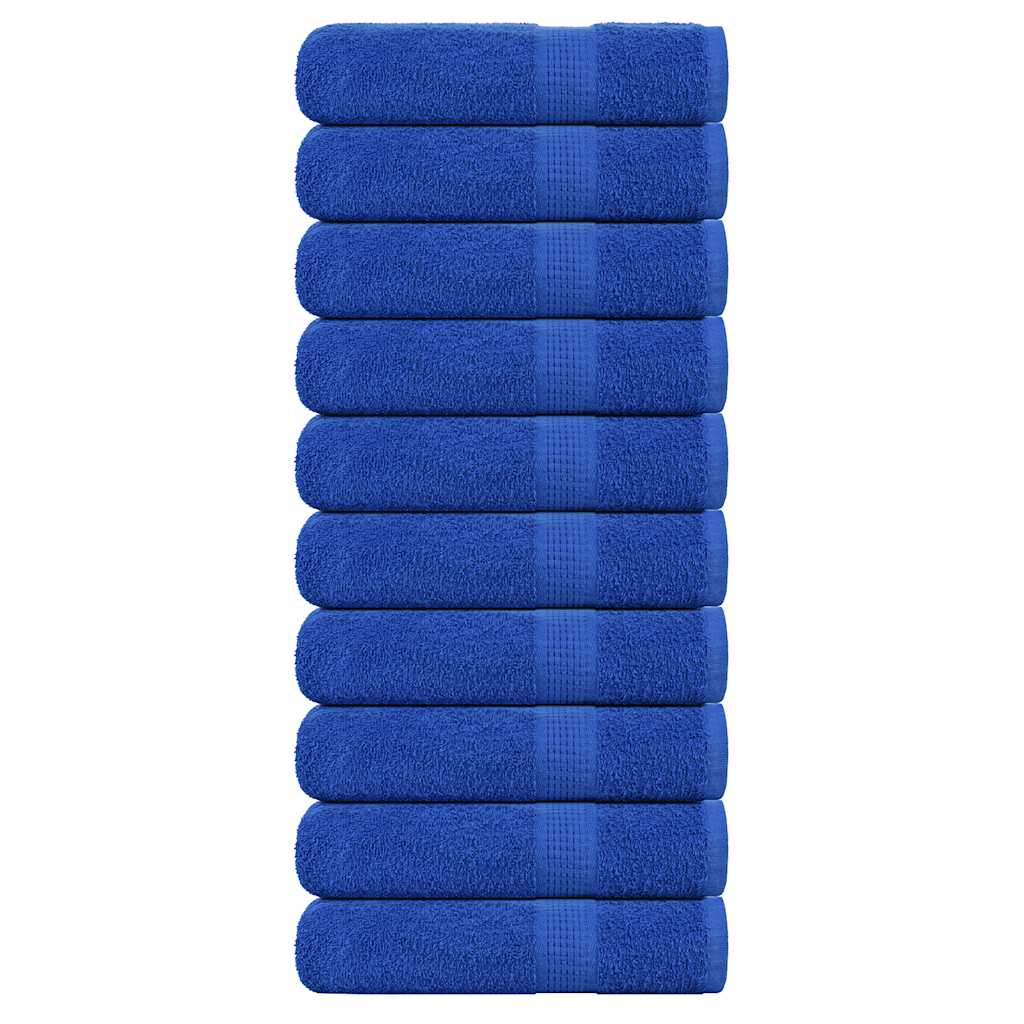 Shower towels 10 pcs blue 70x140 cm 360 g/m² 100% cotton