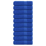 Shower towels 10 pcs blue 70x140 cm 360 g/m² 100% cotton