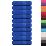 Shower towels 10 pcs blue 70x140 cm 360 g/m² 100% cotton