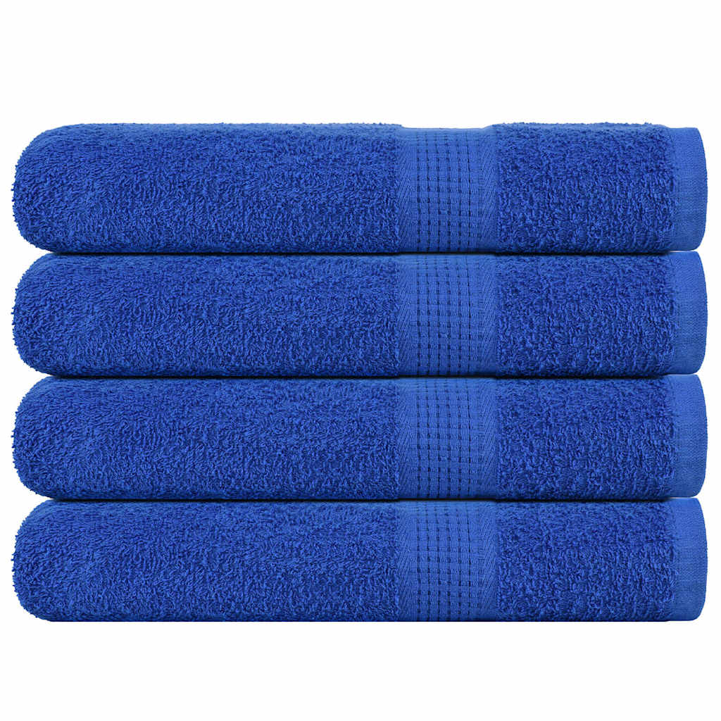 Serviettes de sauna 4 pcs bleu 80x200 cm 360 g/m² 100% coton