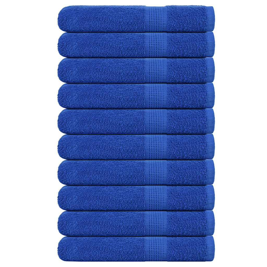 Serviettes de sauna 10 pcs bleu 80x200 cm 360 g/m² 100% coton