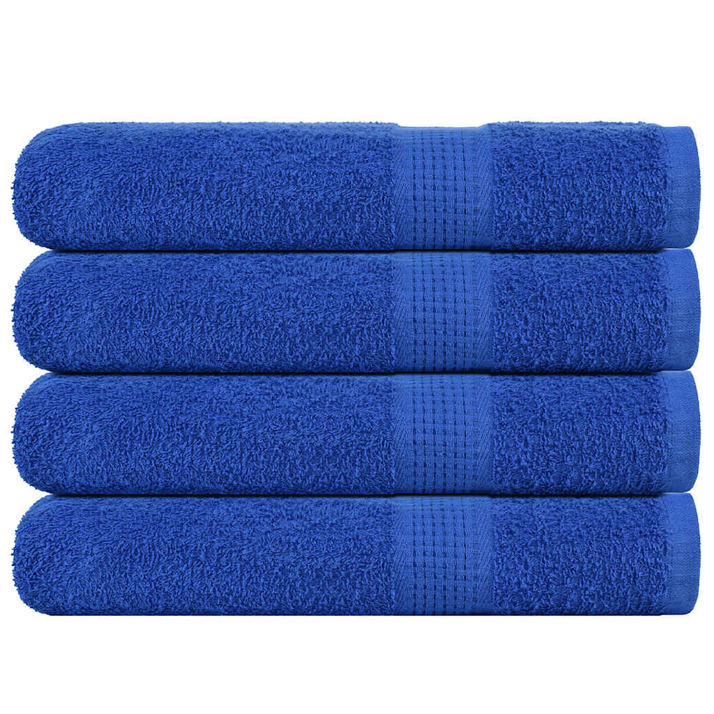 Serviettes 4 pcs bleu 100x200 cm 360 g/m² 100% coton