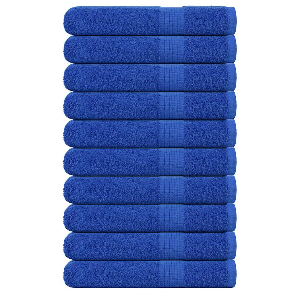 Serviettes 10 pcs bleu 100x200 cm 360 g/m² 100% coton