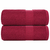 Serviettes de visage 2 pcs bordeaux 30x30cm 360 g/m² 100% coton