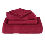 Serviettes de visage 2 pcs bordeaux 30x30cm 360 g/m² 100% coton