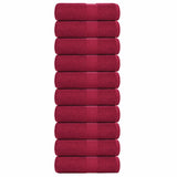 Serviettes de visage 10pcs bordeaux 30x30cm 360 g/m² 100% coton