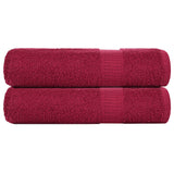 Serviettes de bain 2 pcs bordeaux 100x150cm 360 g/m² 100% coton