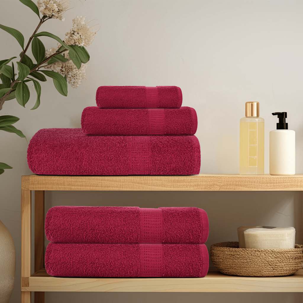 Serviettes de bain 2 pcs bordeaux 100x150cm 360 g/m² 100% coton