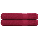 Serviettes de sauna 2 pcs bordeaux 80x200cm 360 g/m² 100% coton