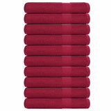 Serviettes de sauna 10pcs bordeaux 80x200cm 360 g/m² 100% coton