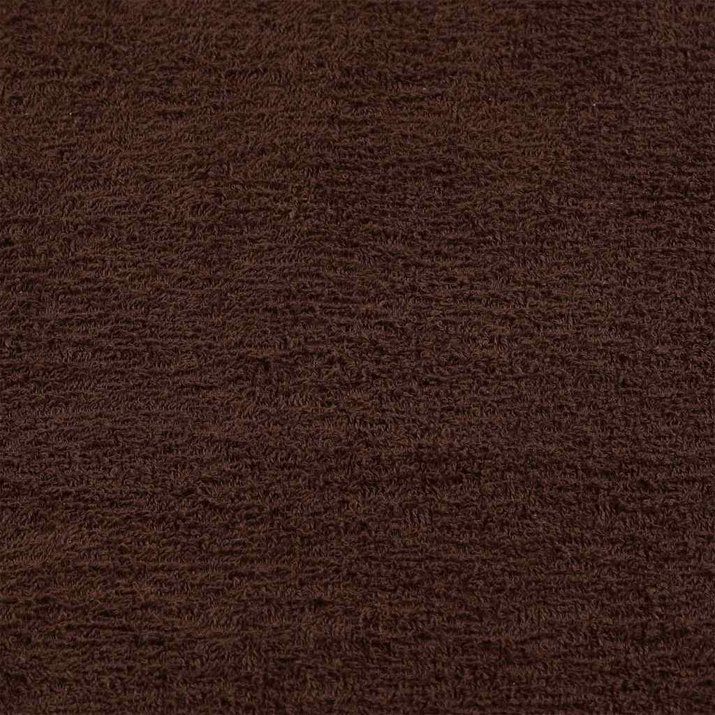 Serviettes de visage 4 pcs marron 30x30 cm 360 g/m² 100% coton