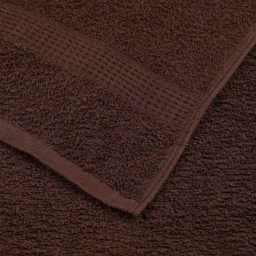 Serviettes de visage 4 pcs marron 30x30 cm 360 g/m² 100% coton