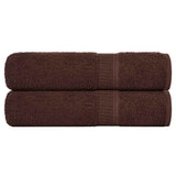 Essuie-mains 2 pcs marron 50x100 cm 360 g/m² 100% coton