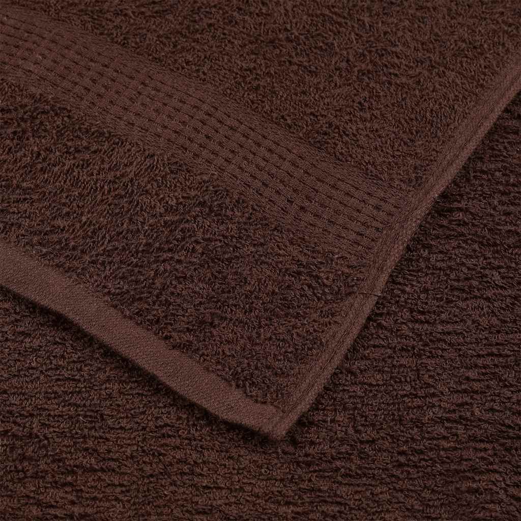 Essuie-mains 2 pcs marron 50x100 cm 360 g/m² 100% coton