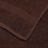 Essuie-mains 2 pcs marron 50x100 cm 360 g/m² 100% coton