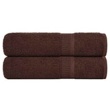 Serviettes de douche 2 pcs marron 70x140 cm 360 g/m² 100% coton