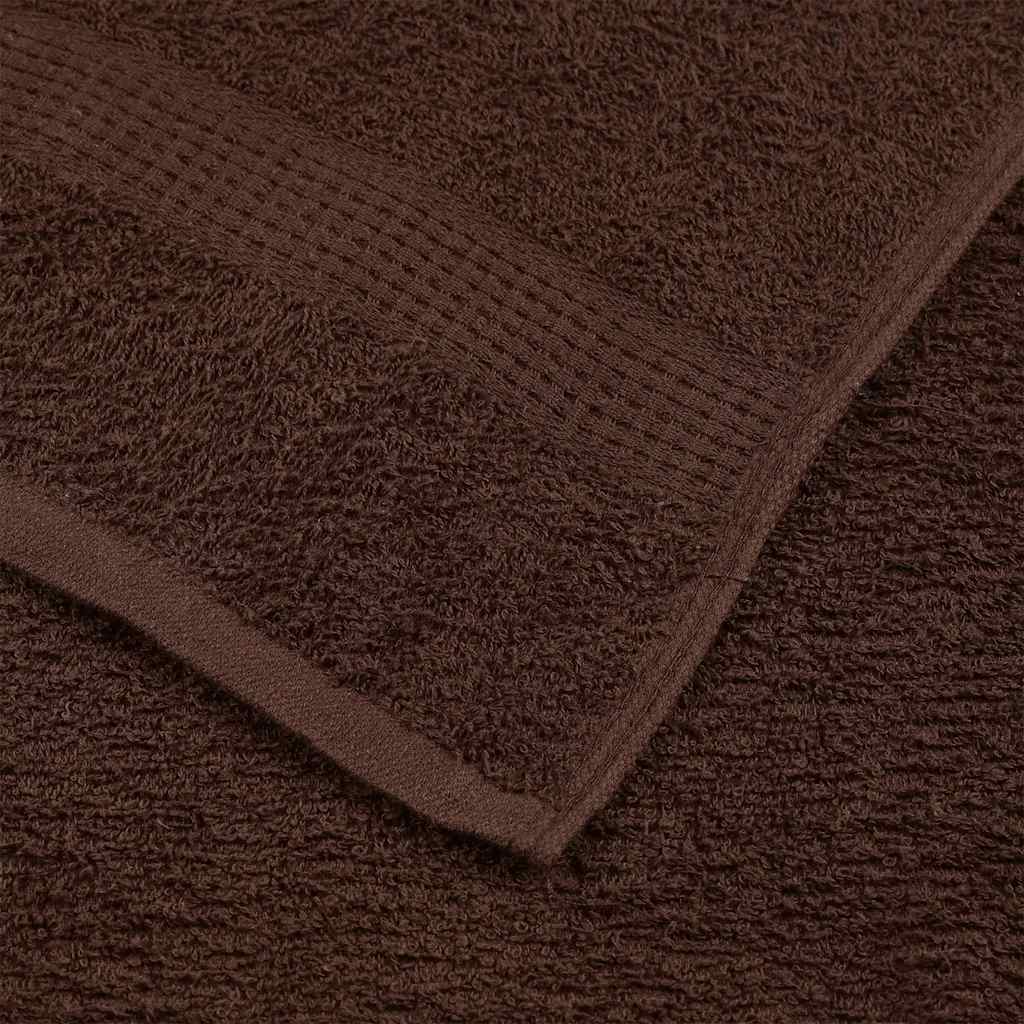 Serviettes de douche 2 pcs marron 70x140 cm 360 g/m² 100% coton