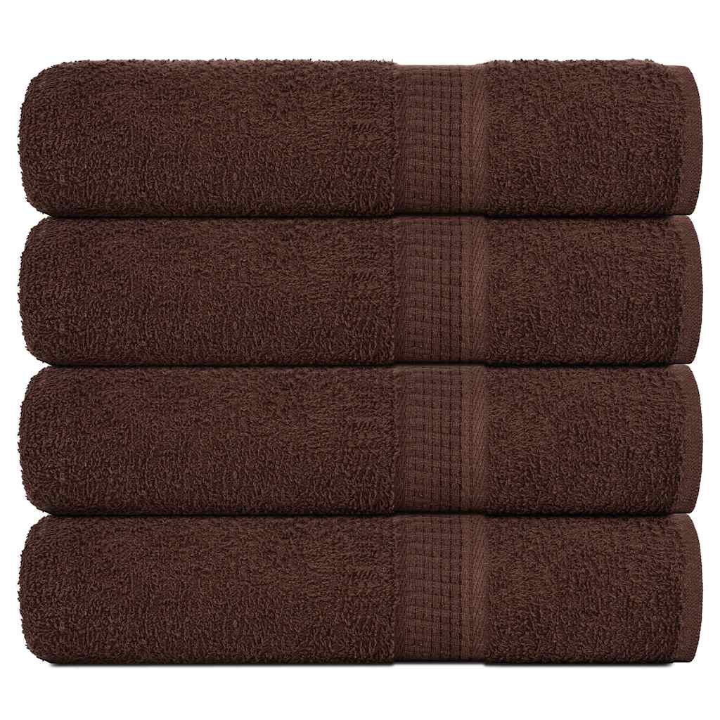 Shower towels 4 pcs brown 70x140 cm 360 g/m² 100% cotton