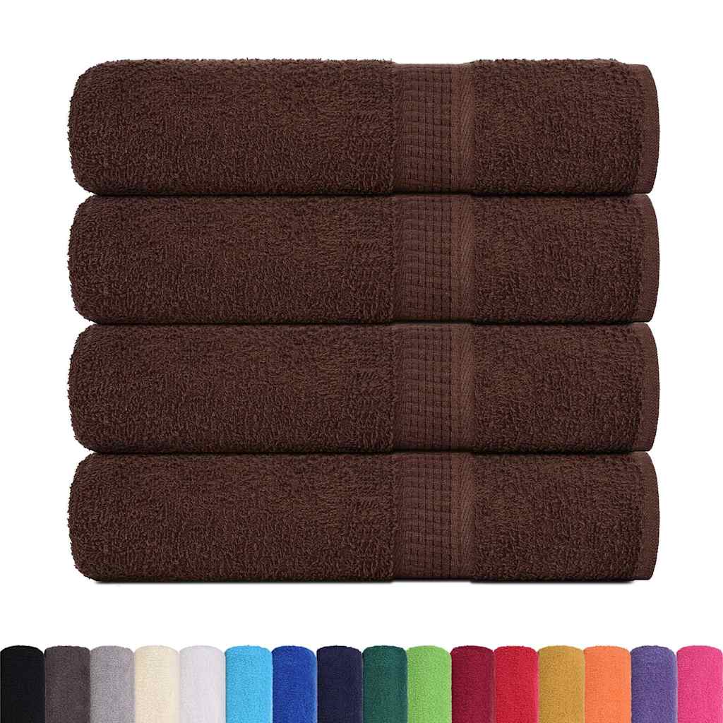 Shower towels 4 pcs brown 70x140 cm 360 g/m² 100% cotton