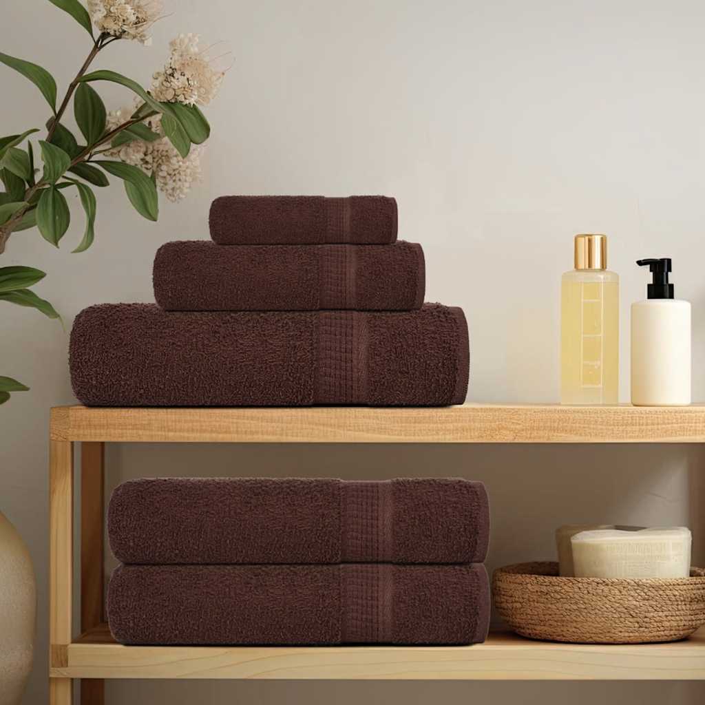 Shower towels 4 pcs brown 70x140 cm 360 g/m² 100% cotton