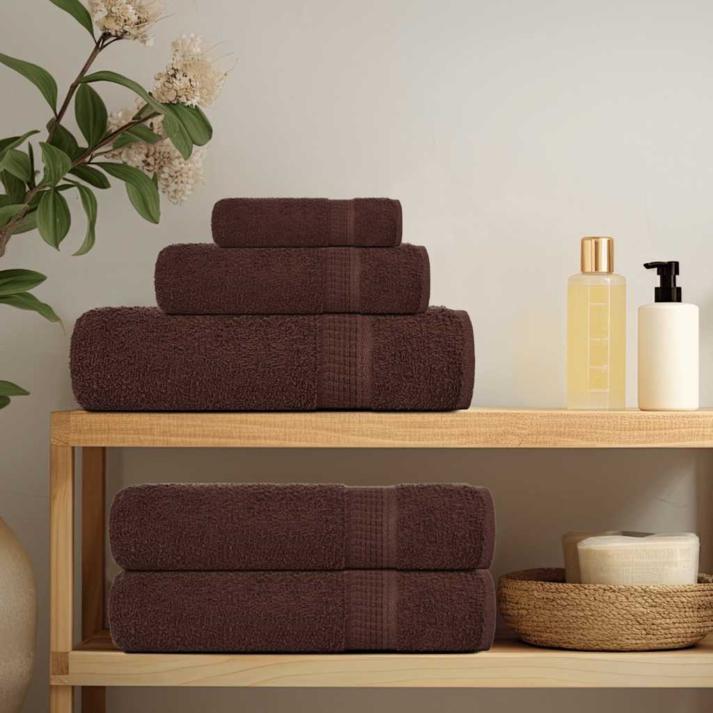 Serviettes de bain 2 pcs marron 100x150 cm 360 g/m² 100% coton