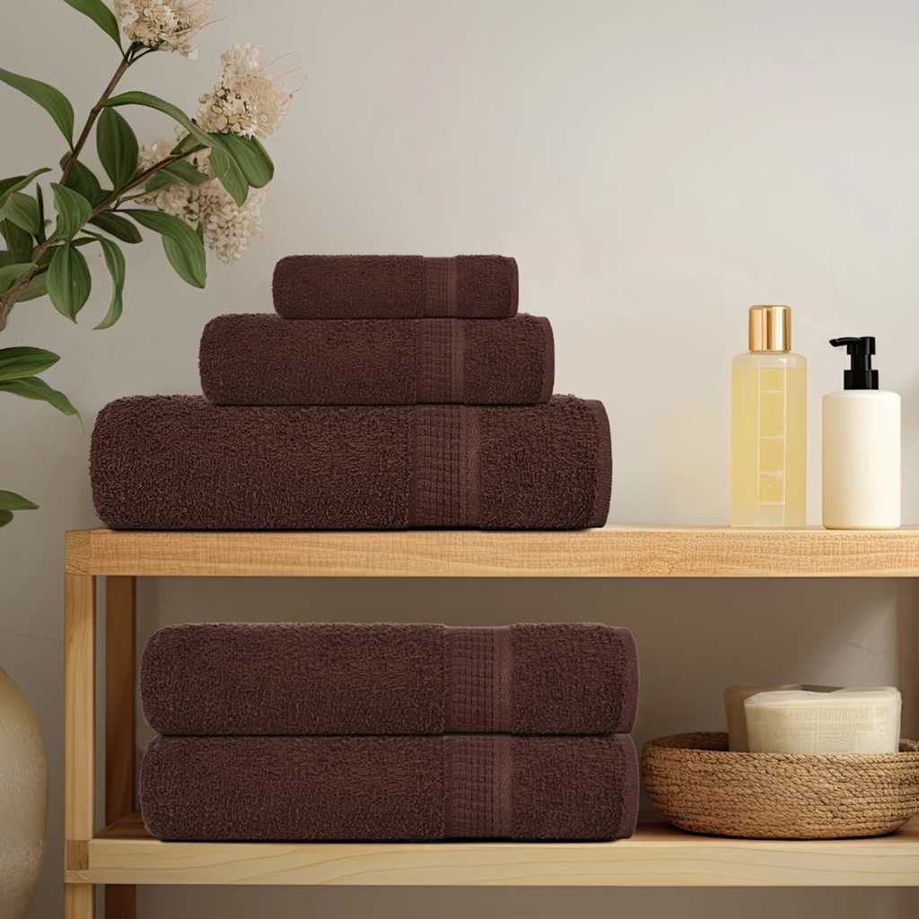 Bath towels 4 pcs brown 100x150 cm 360 g/m² 100% cotton