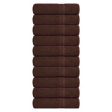 Serviettes de bain 10 pcs marron 100x150 cm 360 g/m² 100% coton