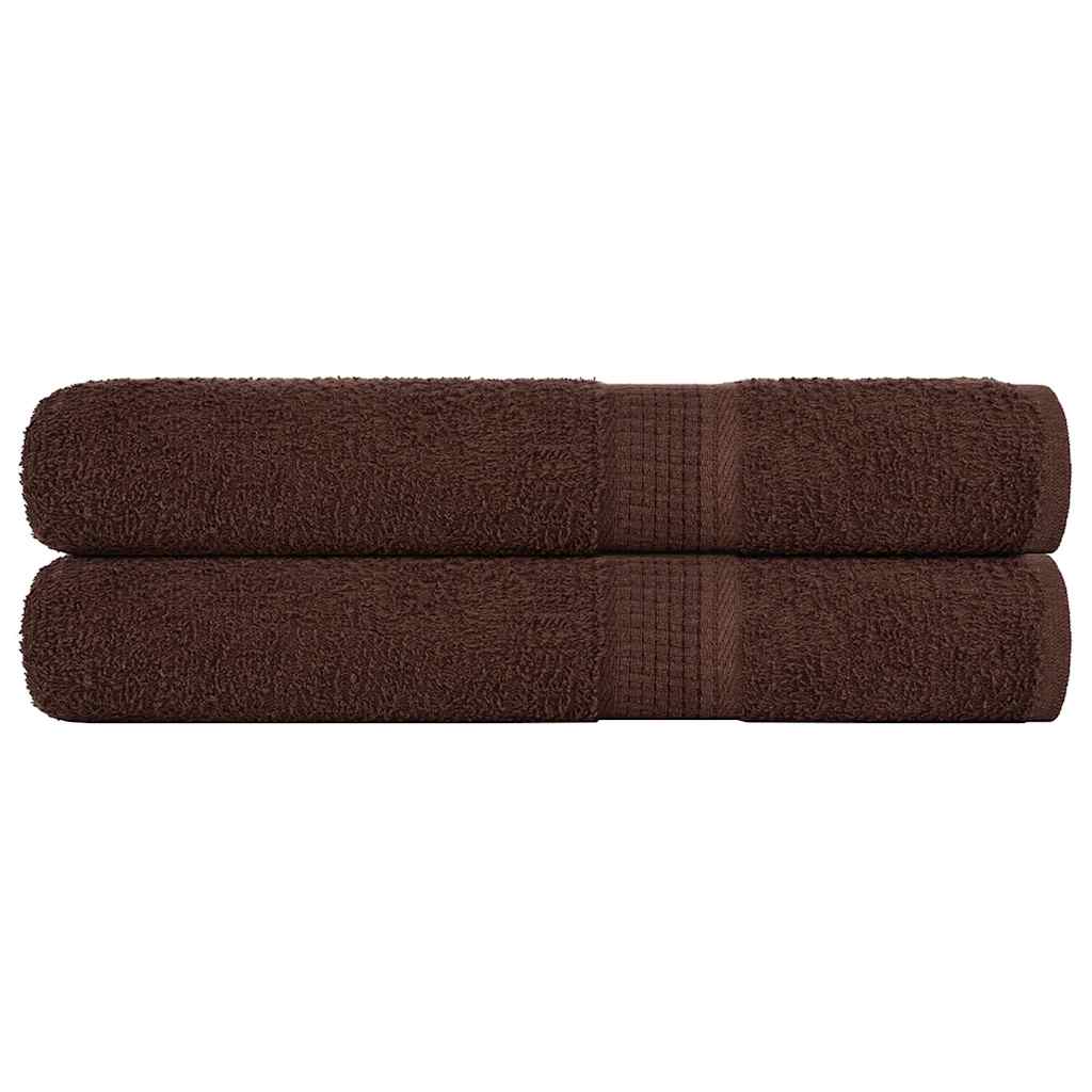 Serviettes de sauna 2 pcs marron 80x200 cm 360 g/m² 100% coton