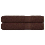 Serviettes de sauna 2 pcs marron 80x200 cm 360 g/m² 100% coton