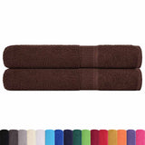 Serviettes de sauna 2 pcs marron 80x200 cm 360 g/m² 100% coton