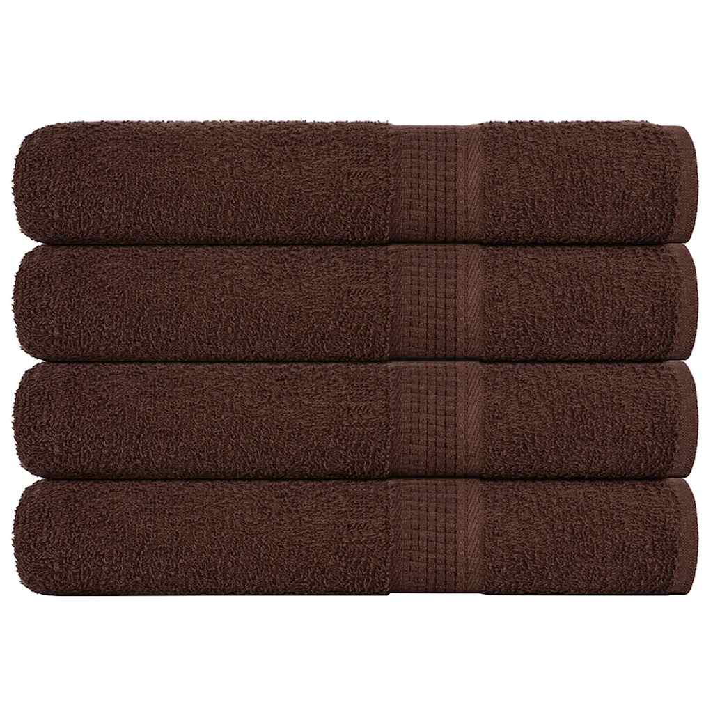 Serviettes de sauna 4 pcs marron 80x200 cm 360 g/m² 100% coton