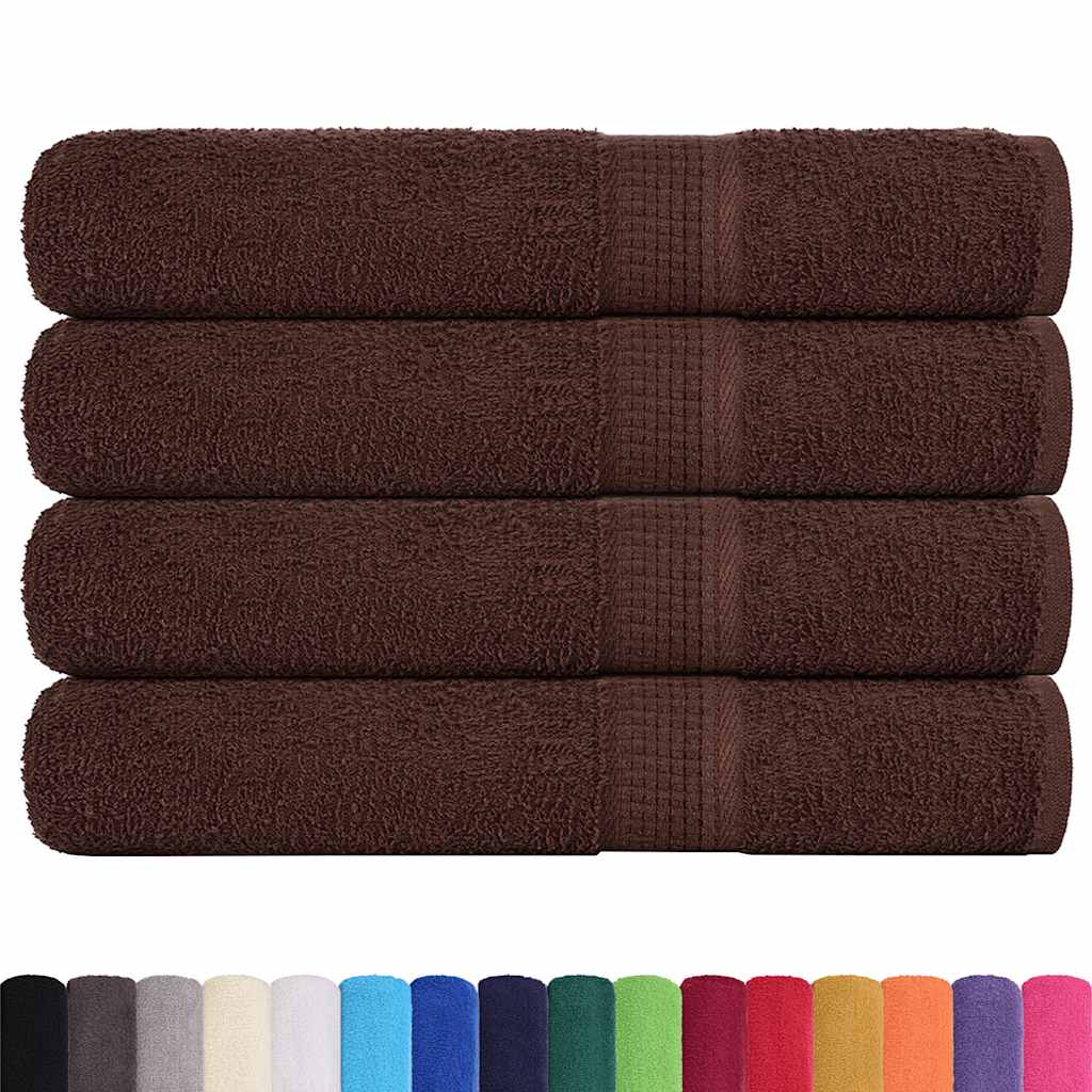 Serviettes de sauna 4 pcs marron 80x200 cm 360 g/m² 100% coton